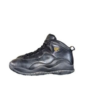 Nike Air Jordan 10 Retro NYC Black Gold‎ City Pack Kids 310806-012 6Y